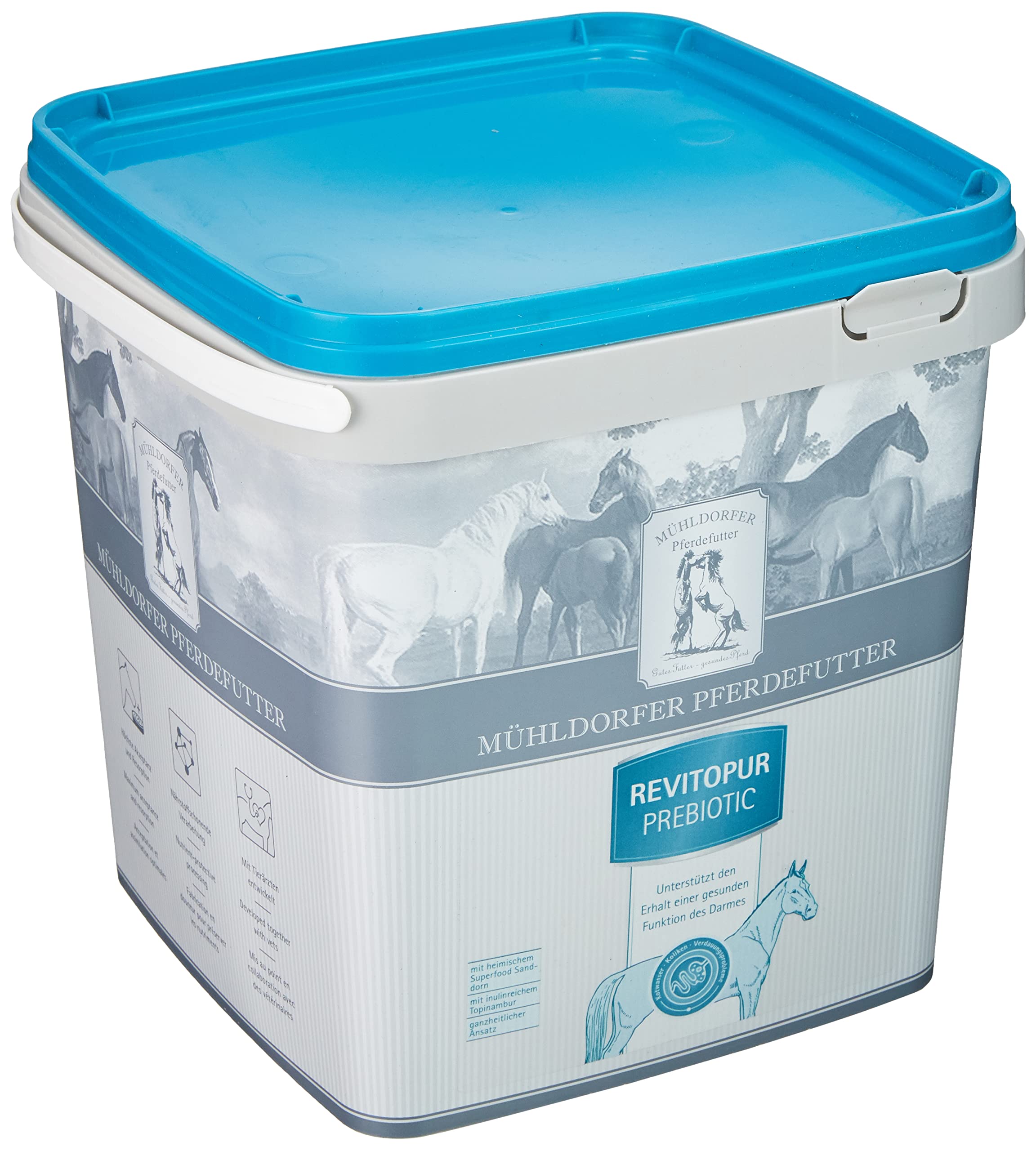 Mühldorfer Grind Glashütte, Dietary Supplement for Horses, Helps stomach problems, Revit Opur Prebiotic – 2.5 kg
