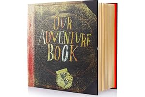 BBWILL Magnetic Self-Stick Page Photo Album, Our Adventure Book Handmade DIY Albums for Wedding Anniversary Family Holds 3X5, 4X6, 6X8, 8X10 Photos
