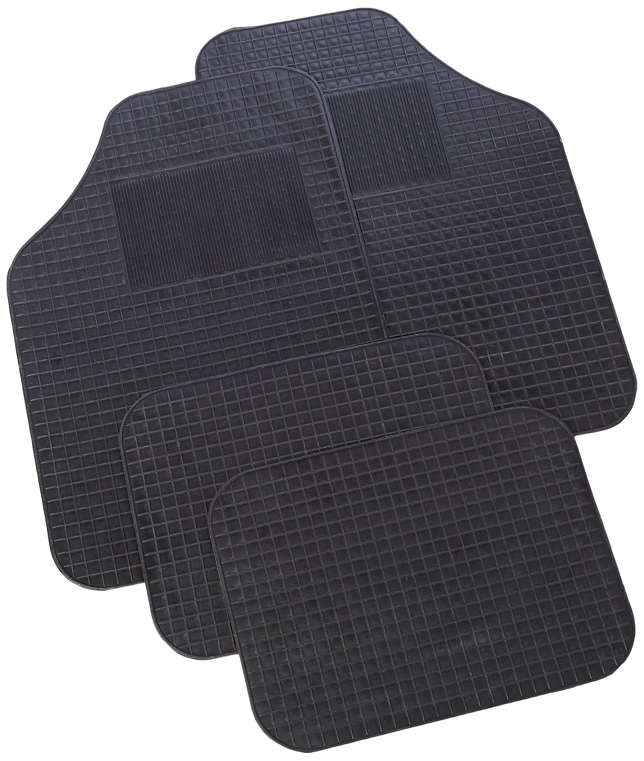 Bottari 14058 14058 Universal Rubber Car Mat Set - 4 Pieces, Black