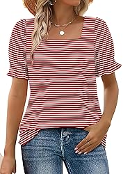 WIHOLL Womens Fashion 2024 Summer Short Sleeve T