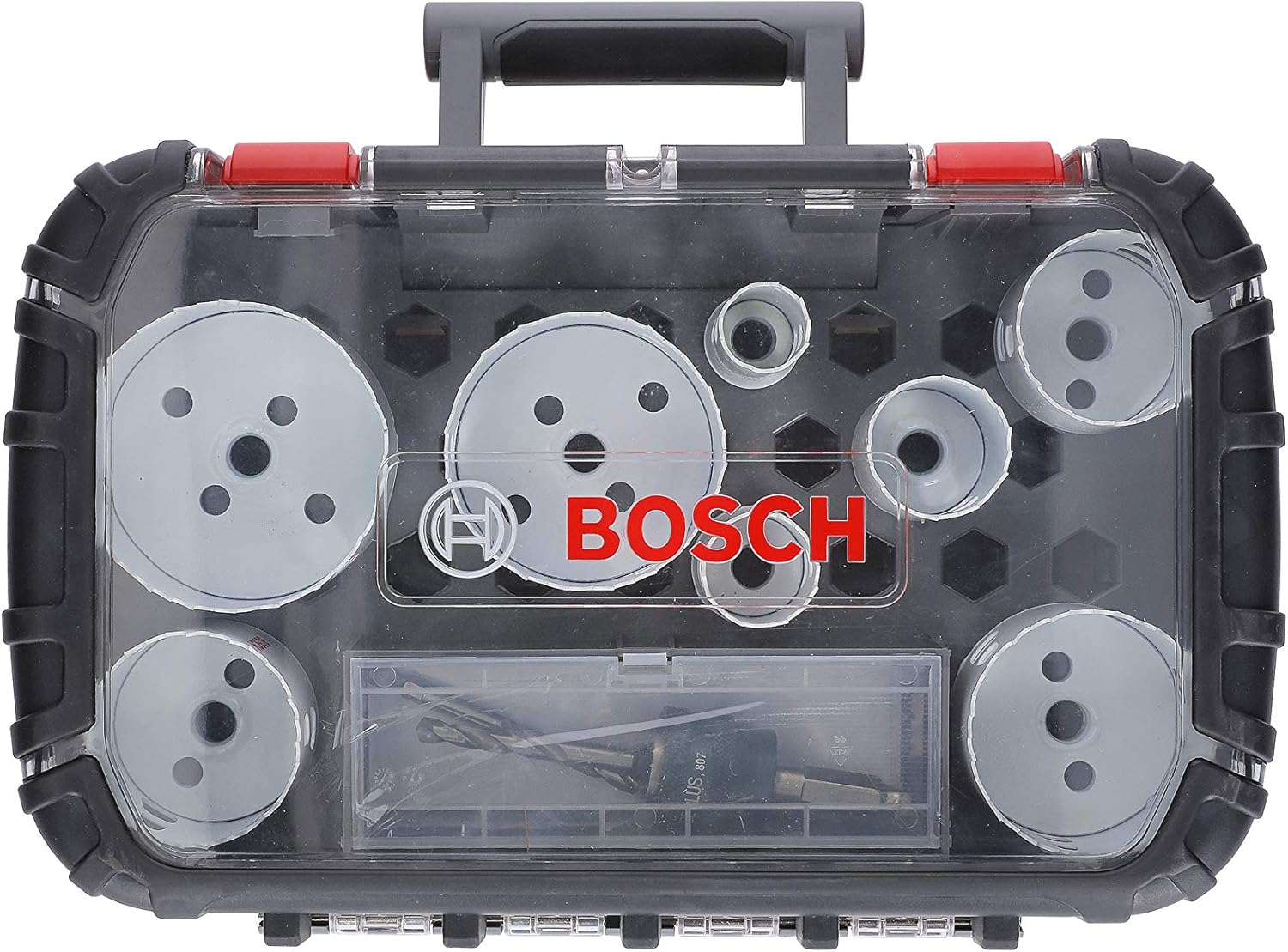 Amazon Com Bosch 2608594194 11 Piece Set Electricians Set Bi Metal Hole Saws 8 Cobalt Alloy Diameter 25 32 40 54 60 68 76 86 Mm Home Improvement