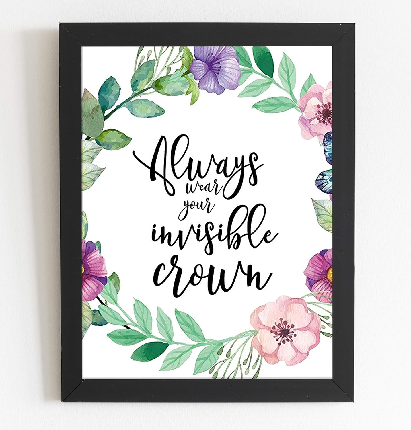 Nursery decor - Always Wear Your Invisible Crown - Little girls room - Wall Art - Printable Quote - Motivational Art - Girls Room Wall Prints - Girls Room Decor