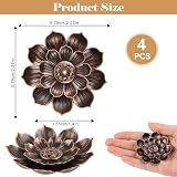 RUNEAY Mini Lotus Incense Holders, 4 Pcs, 6 Holes, 2.28 Inch view 2