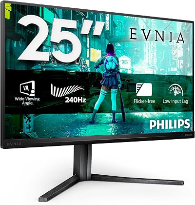 Philips Evnia 24.5 Inch Gaming Monitor 240 Hz 1 ms VA