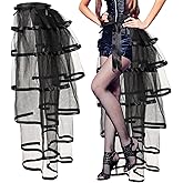 Steampunk Tie on Bustle Skirt Victorian Belt Lace Tutu Underskirt Bustle Halloween Costume Accessory for Women