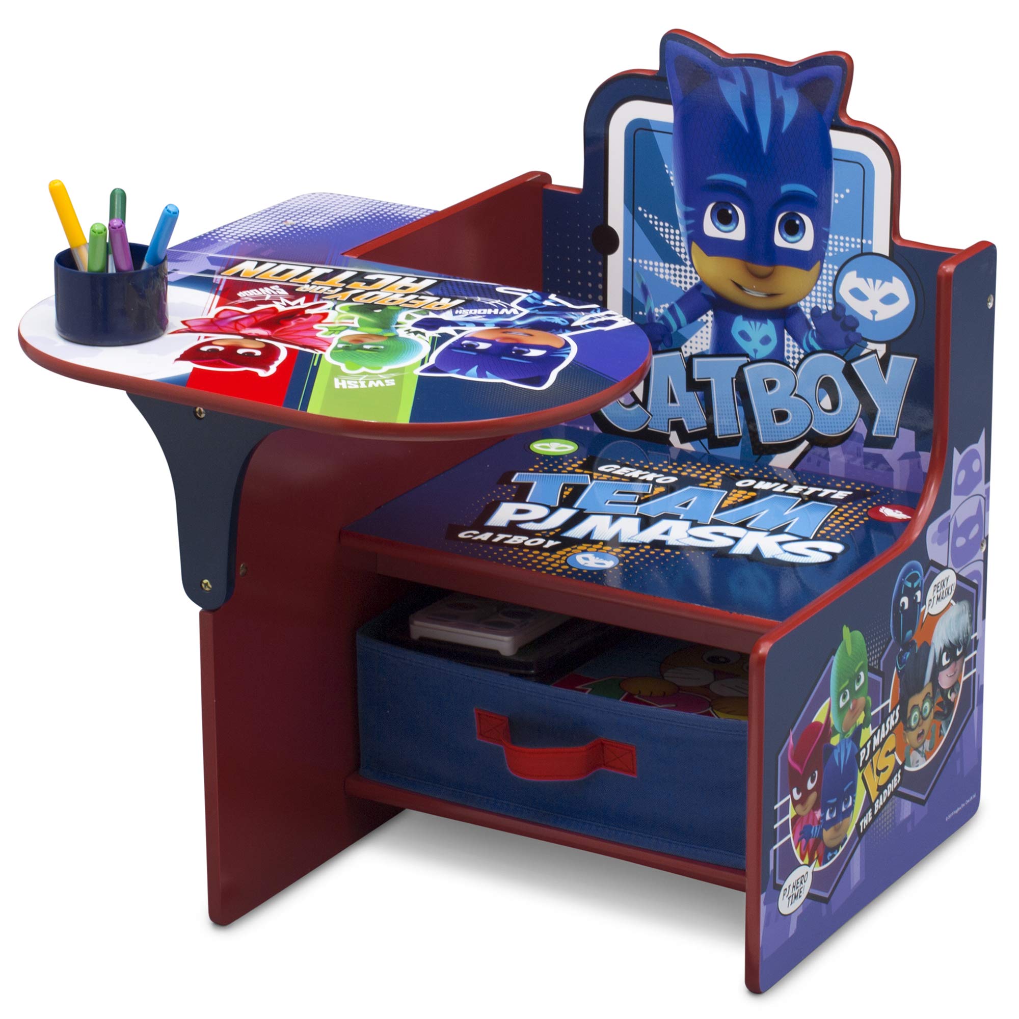 Delta Children TC83676PJ Chair Desk with Storage Bin, PJ Masks