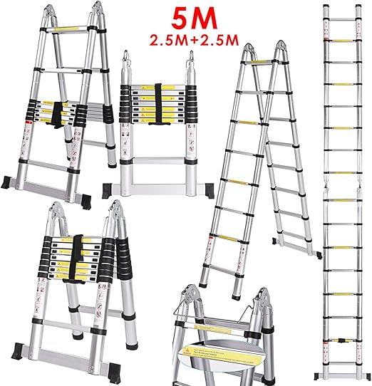telescopic ladder 5m amazon