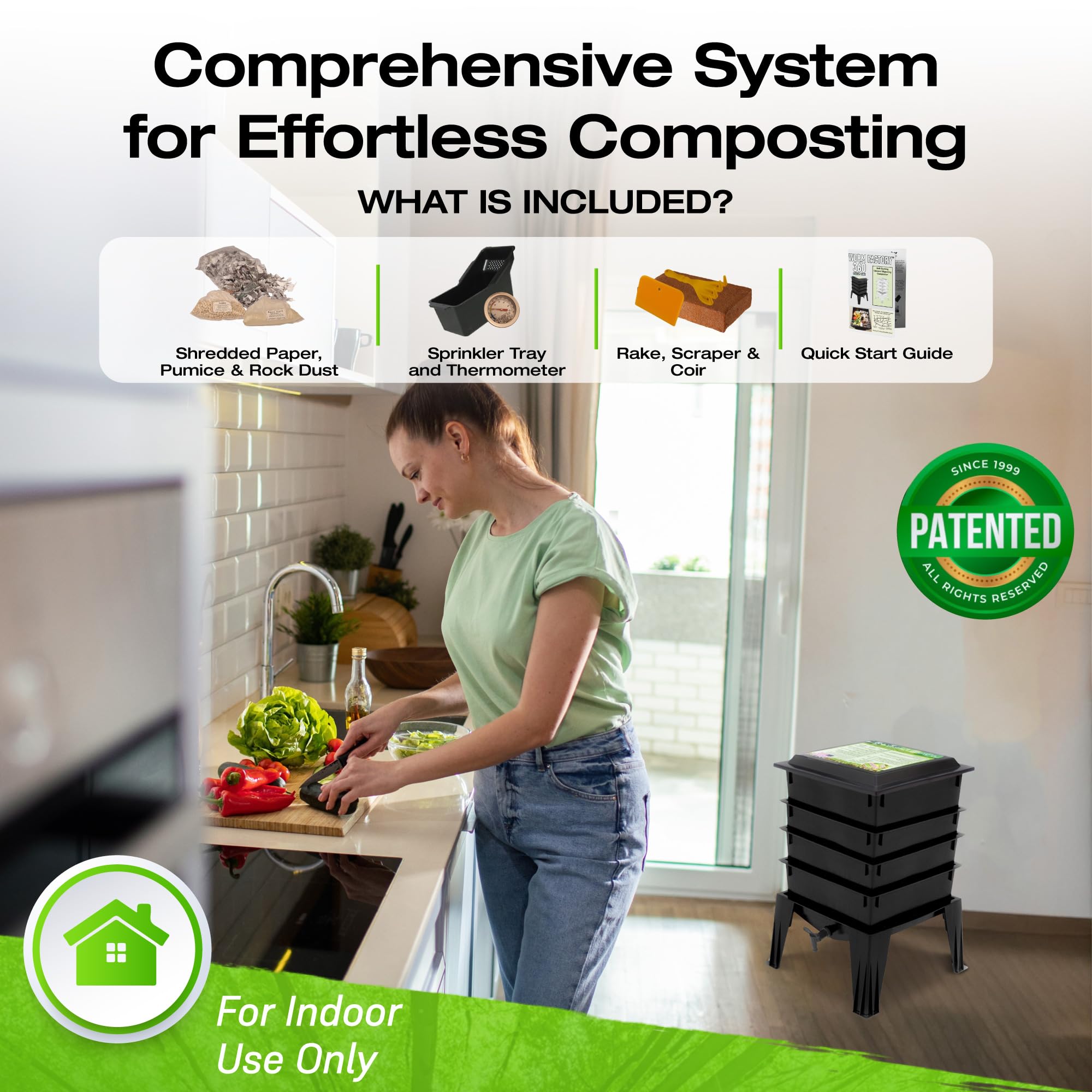 Worm Factory Composter Mua Worm Factory® 360 Black US Made Composting System for Recycling ...