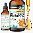 BIO KRAUTER Cordyceps Mushroom Extract - Cordyceps Sinensis Liquid Mushroom Extract - 670 mg per Serving - Vegan, Alcohol & Sugar Free - 4 Fl.Oz.