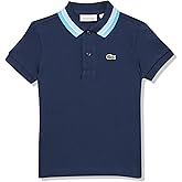 Lacoste Boys Tricolour Collar Cotton Petit Piqué Polo