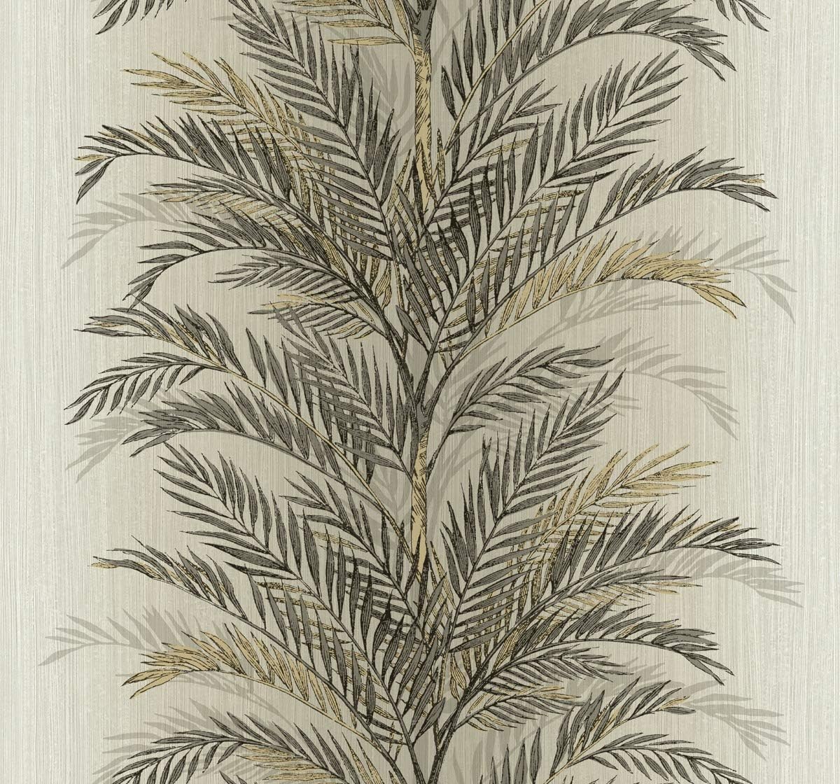 Timeless Palm Wallpaper In Black Gold Tx40809 From Wallquest