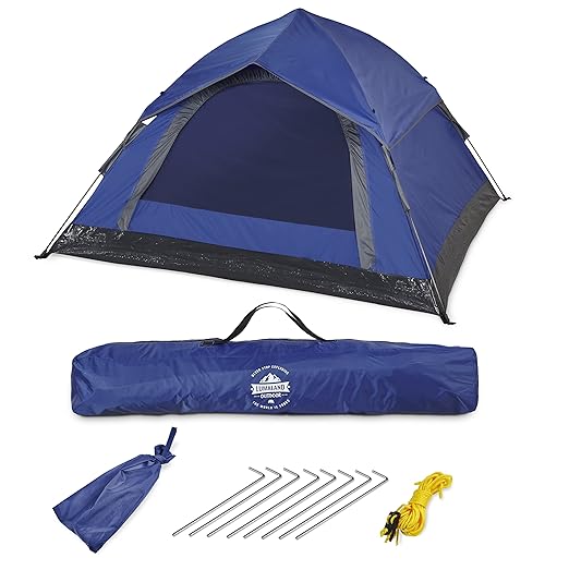 title=Lumaland tenda da campeggio resistente e leggera Pop Up per 3 Persone vari