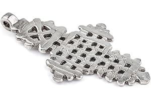 Silver Ethiopian Coptic Cross Pendant, African Abyssinian Design, Orthodox Christian Pendant for Jewelry, The Bead Chest