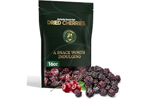 Cravers Delight Sweetened Dried Cherries – 16 oz of Tart Cherry Pitted Dried Fruit, Low Added Sugar – Great for Baking, Mixing & Toppings – Non-GMO Gluten Free Healthy Vegan Snack for Kids and Adults