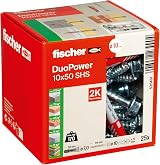 fischer DuoPower 10 x 50 S Universal Plug with Screw 25 pcs set