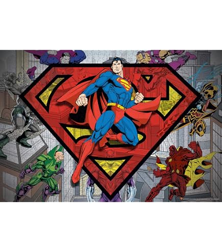 Amazon.com: Aquarius Superman Retro 500pc Puzzle with Fun Box