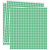Ouzoustate 1/4" Green Dot Stickers Small Tiny Mini Little Circle Stickers | Used as calendar markers, kindergarten activities, craftst, recommended for writing with oil-based markers,strong adhesion.