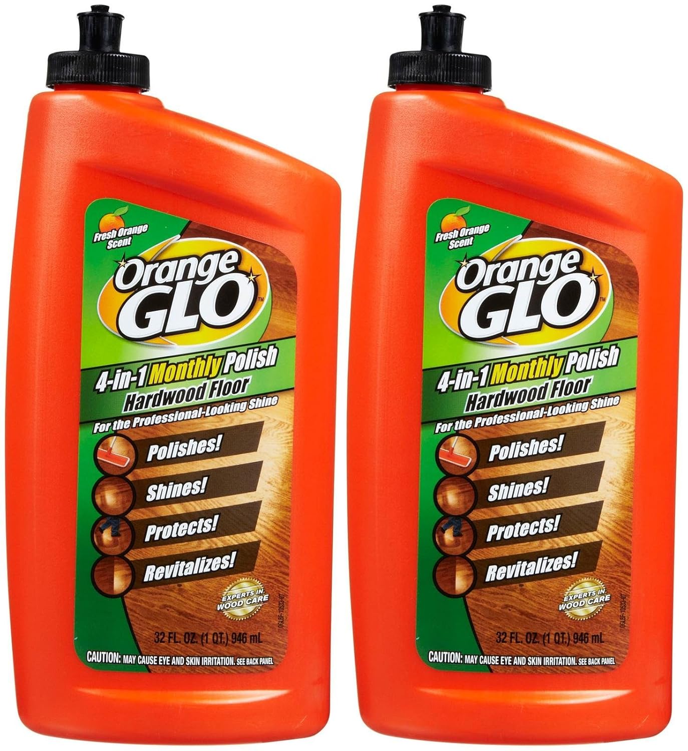 Orange Glo 4 In 1 Monthly Hardwood Floor Polish Orange 32 Oz 2 Pk