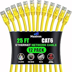 Maximm Cat 6 Ethernet Cable 25 ft