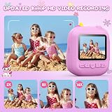 CAMCLID Kids Camera Instant Print Purple with 32GB Card 1080P Video view 3