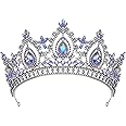 SWEETV Purple Queen Crown for Women, Wedding Tiara for Bride, Princess Tiara, Quinceanera Pageant Crown Diadem, Crystal Headpiece for Birthday Prom Pageant Halloween