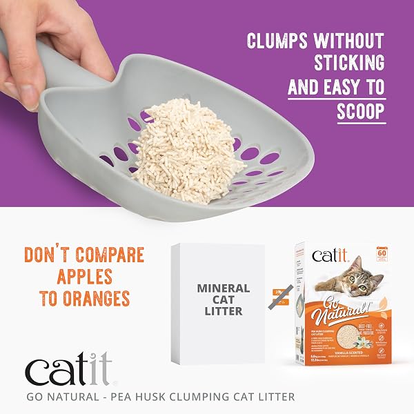CATIT GO NATURAL PEA HUSK CLUMPING CAT LITTER 12.3 LB, NATURAL