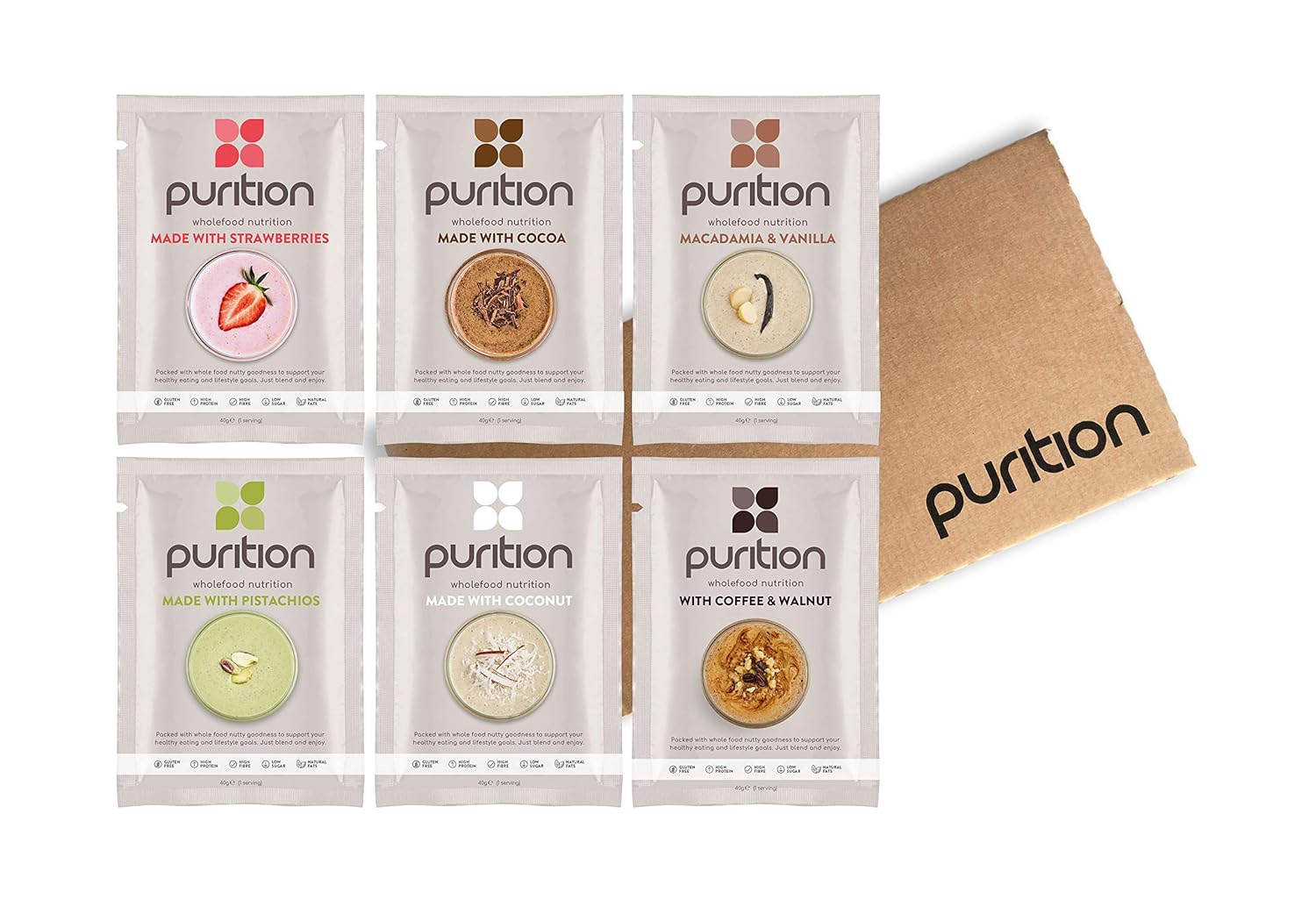 Purition Caja de muestras de batidos de proteínas (6 x 40g ...