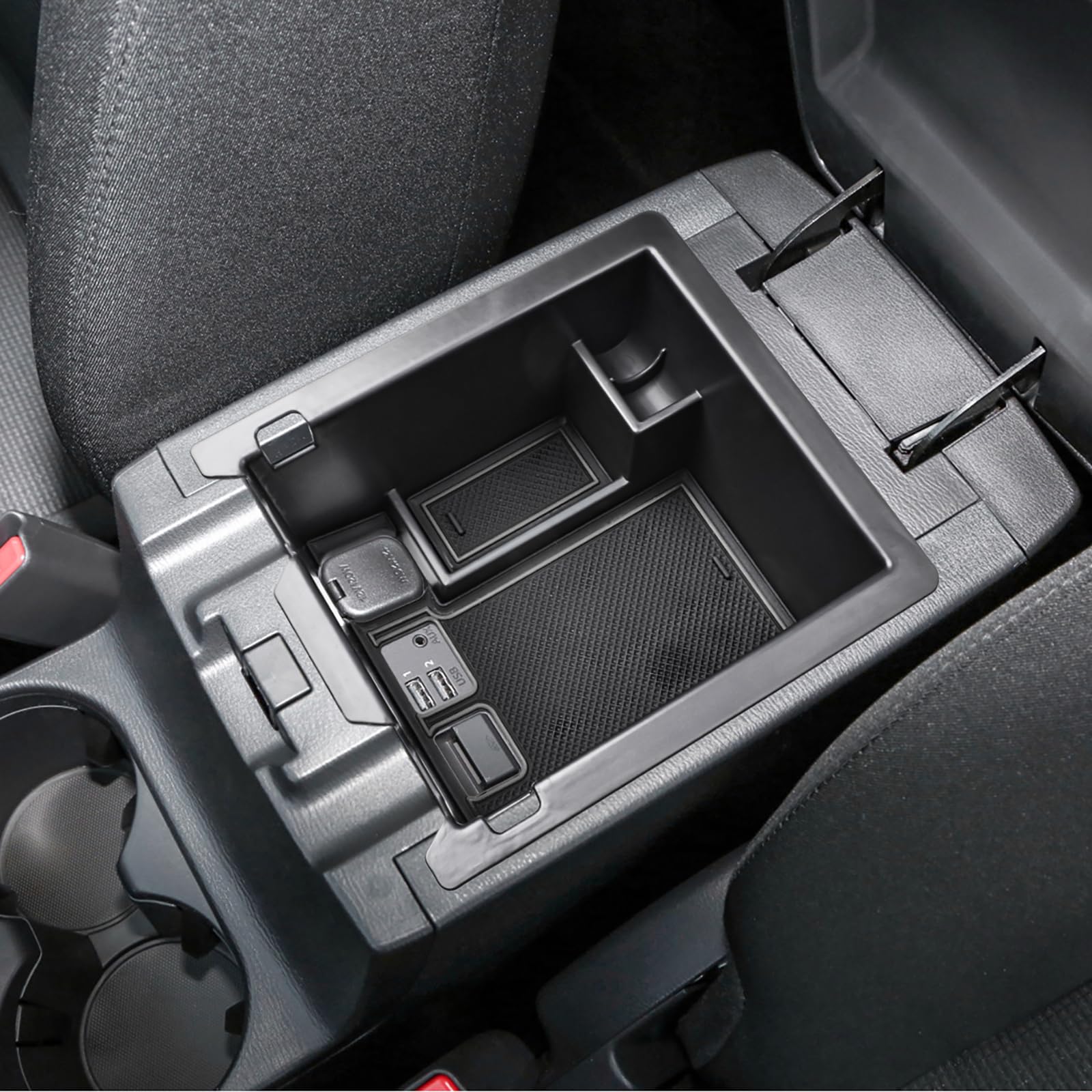 Photo 1 of HGWEI Center Console Organizer Compatible with Mazda CX-5 2017 2018 2019 2020 2021 2022 2023 2024 2025 Accessories, Armrest Insert Tray Storage Coin Holder, Black Trim