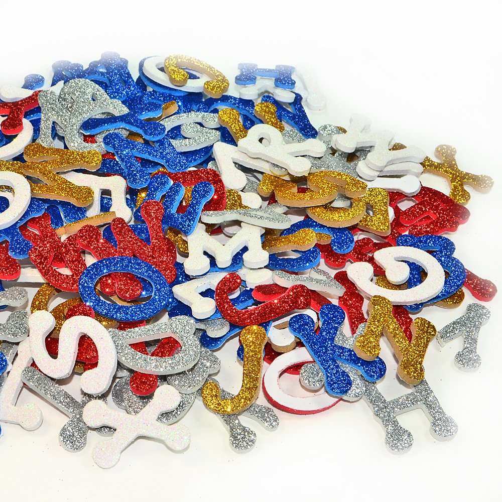 Buy Foamies Glitter Alphabet Foam Sticker 1 oz Mini Bucket, Dot to Dot