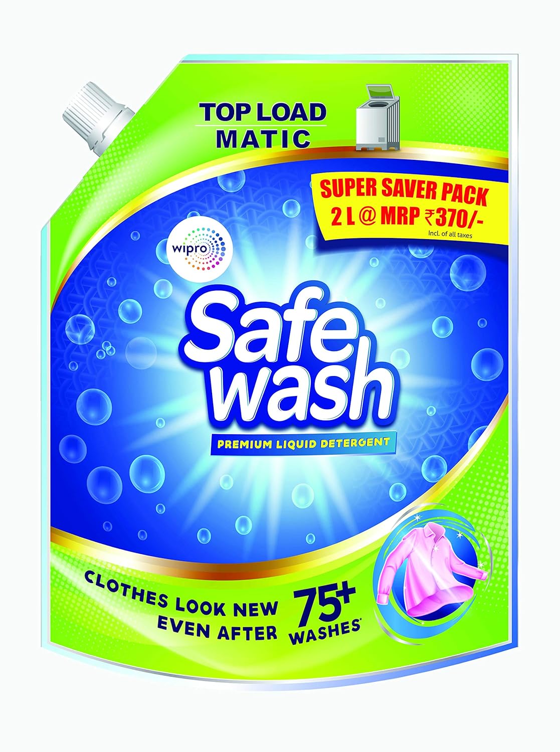 50 Off Safewash Matic Liquid Detergent Top Load 2L At Rs.185/ Only
