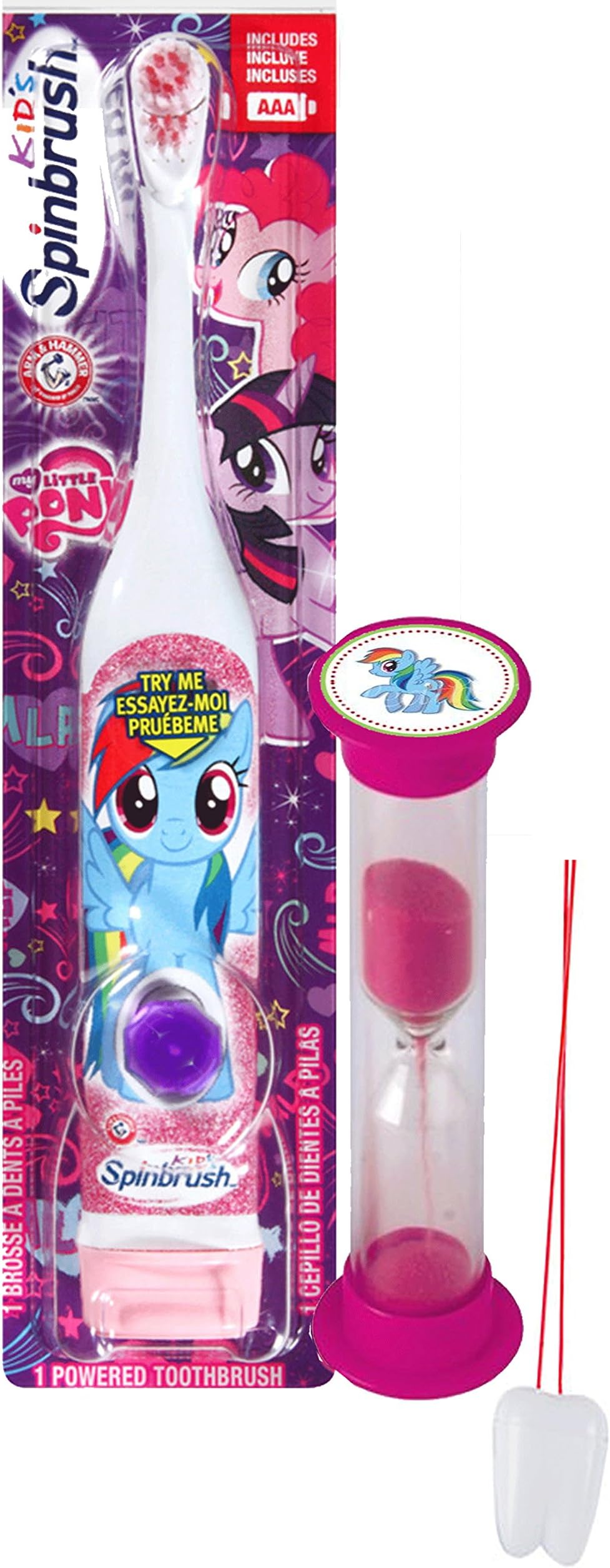 Assorted Girl's Bright Smile Oral Hygeine Bundles! All Your Favorite Characters! (2 Piece, MLP-Rainbow Dash)