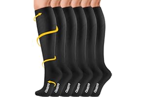 CAMBIVO 3 Pairs Compression Socks for Men & Women(20-30 mmHg), Compression Stocking for Swelling, Running, Flight, Pregnancy