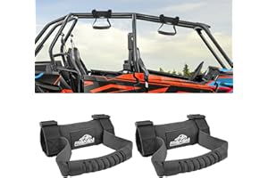 Frokom UTV Grab Handles,Roll Bar Grab Handles for 1.5 to 2" Roll bar cage Fit for Polaris RZR, Can Am X3, Kawasaki Mule Teryx, Honda Pioneer, Wildcat, CFMoto Zforce, Yamaha Rhino-2 PCS Black