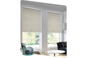 Yoolax Motorized Blinds with Remote, Blackout Smart Blinds Automatic Blinds for Windows, Electric Window Shades Work with Alexa Roller Window Shades with Valance (Jacquard Coffee, 31" W x 72" H)