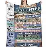 UHANKRU Daughter Gifts from Mom, to My Daughter Blanket from Mom, Daughters Birthday Gifts, Daughters Gift for Birthday, Graduation, Christmas, 60"x50"