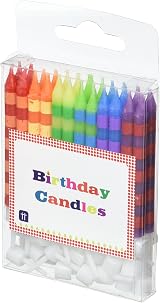 Talking Tables 24 Bright Rainbow Birthday Candles with Holders 7cm view 4