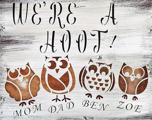 Amazon Com We Re A Hoot Owl Quote Sign Hand Painted Rustic Wood