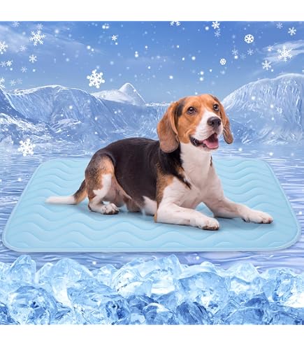 Large Ice Silk Cooling Mat For Dogs & Cats – 100x65cm Leak-Proof, Washable, Non-Slip Pet Pad