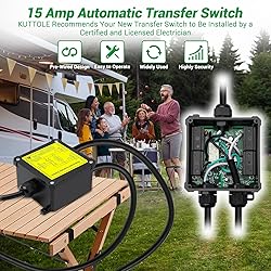 KUTTOLE 15 Amp Transfer Switch, Dual Power