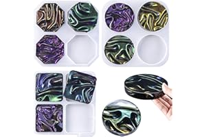LET'S RESIN Upgraded Deeper & Larger Coaster Resin Molds, 12 Cavities Epoxy Resin Molds with 3 Pcs Round Square Octagon Shapes, Coaster Molds for Epoxy Resin, Cups Mats, DIY Craft, Bar Coaster