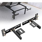 ZUAGCO Headboard Brackets for Metal Bed Frame Adjustable Brackets for Headboard with Footboard Extension Kit Fit Twin Full Queen King 2 Pack Matte Black