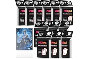 PROIJEUT 1200 Pack Card Sleeves Clear, Perfect Fit Inner Sleeves Ideal for Double-sleeving, Trading Card Sleeve Compatible with MTG, PKM, TCG and Gaming Cards (60 Microns)
