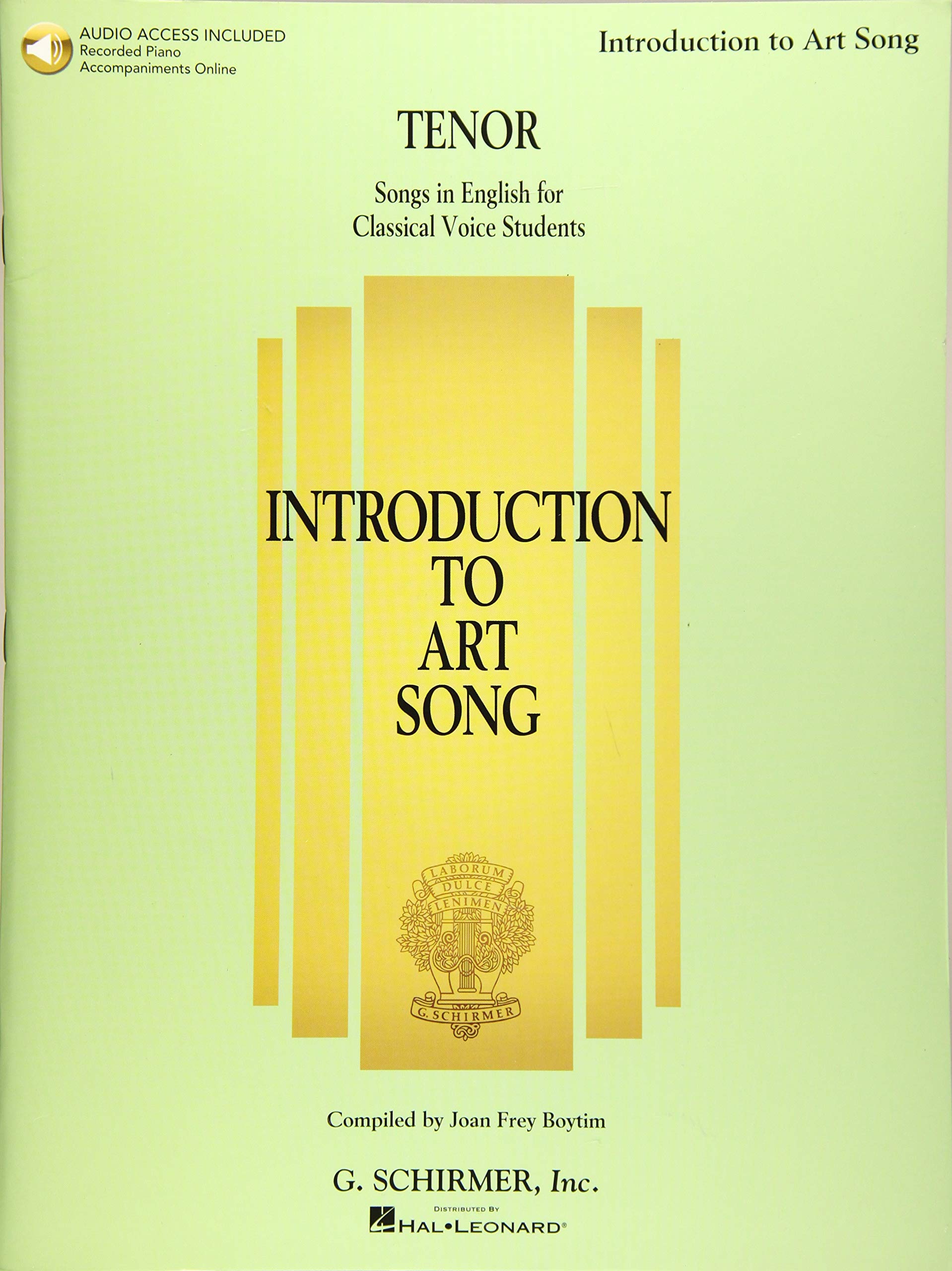 Introduction To Art Song For Tenor Songs In English For Classical Voice Students Chant Hal Leonard Corp 0888680622381 Amazon Com Books
