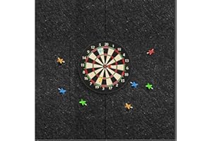 Benustra Dart Board Wall Protector,48"x36" Self-Adhesive Felt Dartboard Wall Protection,Large Size Spliced Wool Felt Wall Pro