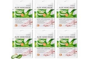 LINGHAOLH Hydrating Hand Masks, 6PCS Hand Mask Moisturizing Gloves for Men Women, Smooth Long Lasting Soft Exfoliating Hand Peeling Spa Mask Moisturizer Beauty Gift Set for Dry Cracked Rough Dull Hands（N)