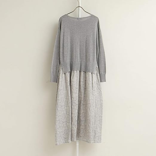 Amazon Co Jp アフタヌーンティー リビング Afternoontea Living ワンピース チュニック Gr90 リバティ プリント 切替ワンピース パープル 服 ファッション小物
