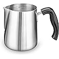 Milk Frothing Pitcher 30oz, ENLOY Stainless Steel Espresso Steaming Pitcher 30oz/900ml, Espresso Machine Accessories, Milk Frother, Milk Coffee Cappuccino Latte Art