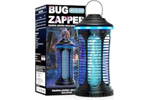 Bug Zapper Indoor Outdoor, 4200V Electric Mosquito Zapper with 4000mAh Rechargeable Battery, USB-C Charging, 1/2 Acre Coverag
