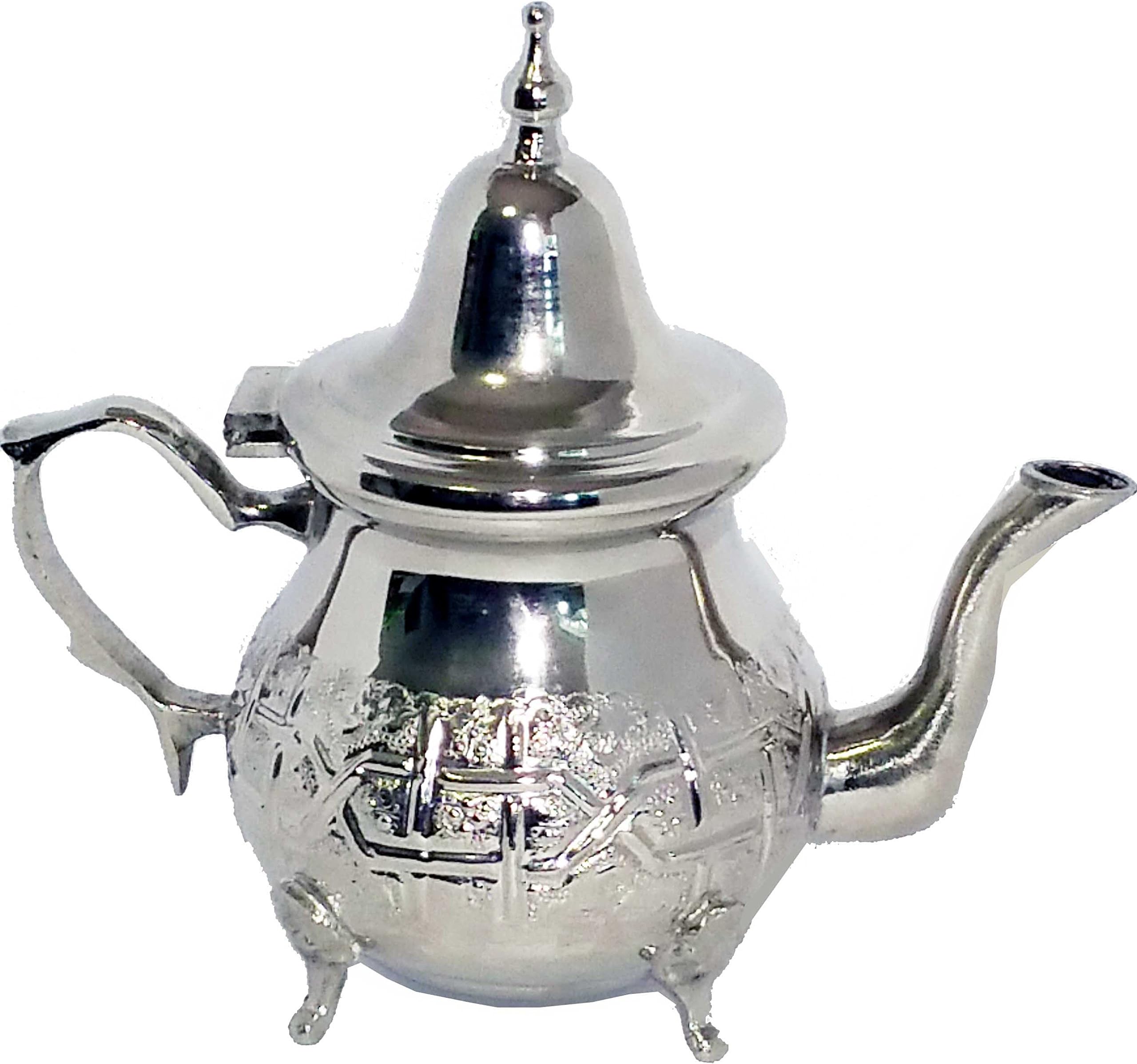 Small Moroccan Mint Tea Kettle Pot Infuser Strainer Serving Handmade Fez Teapot