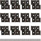 bociloy 12PCS 47x47mm Double Acting Folding Screen Hinges, Retro Style Cabinet Door Hinges with Mounting Screws, Antique Red